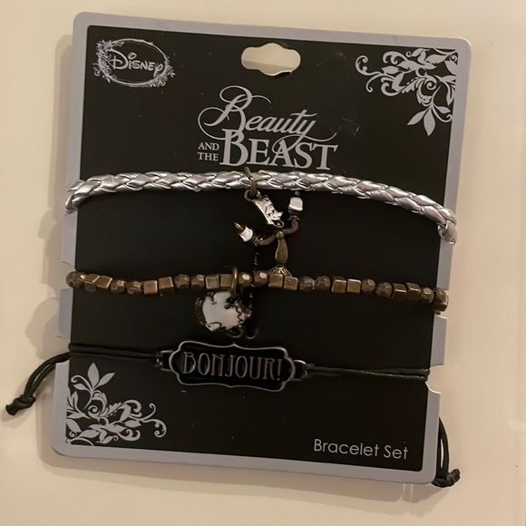 Disney Jewelry - NWT Disney Beauty and the Beast Bonjour Mrs. Potts and Lumiere bracelets